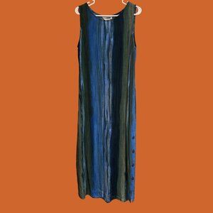 Maxi, sleeveless, ocean colored sundress